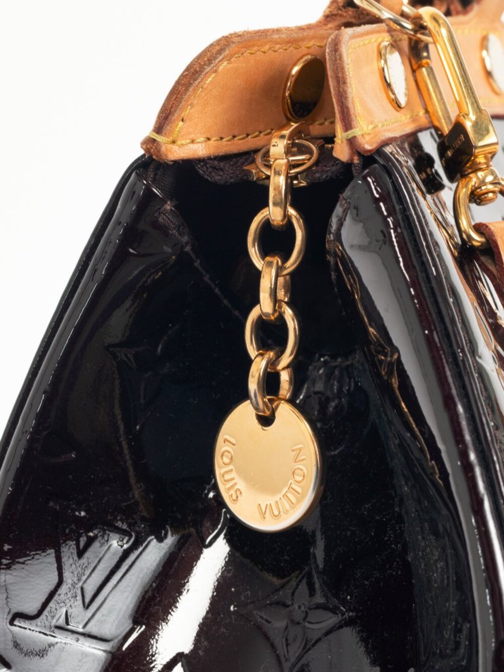 Louis Vuitton Brea MM Amarante Monogram Vernis Leather Tote - Picture 10 of 13